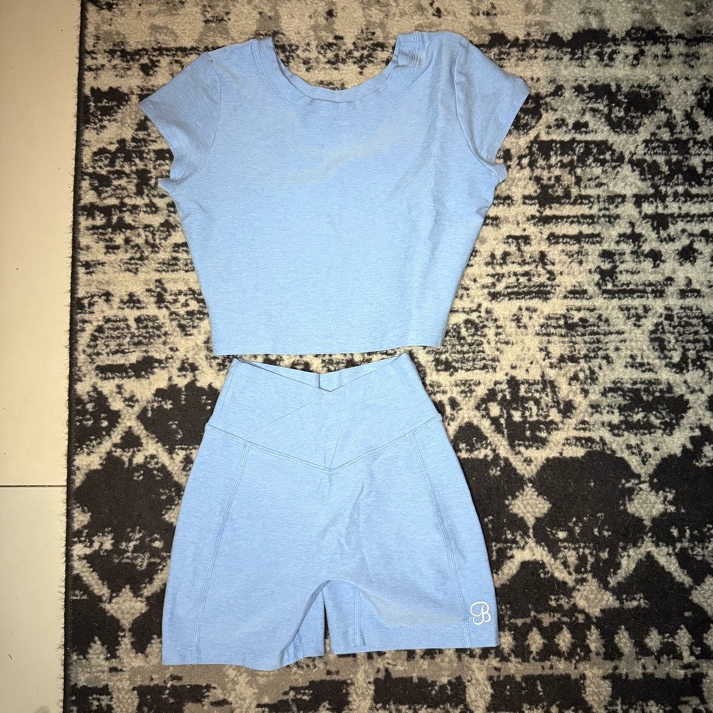 Bombshell Sportswear Light Blue Shorts and Top Set
